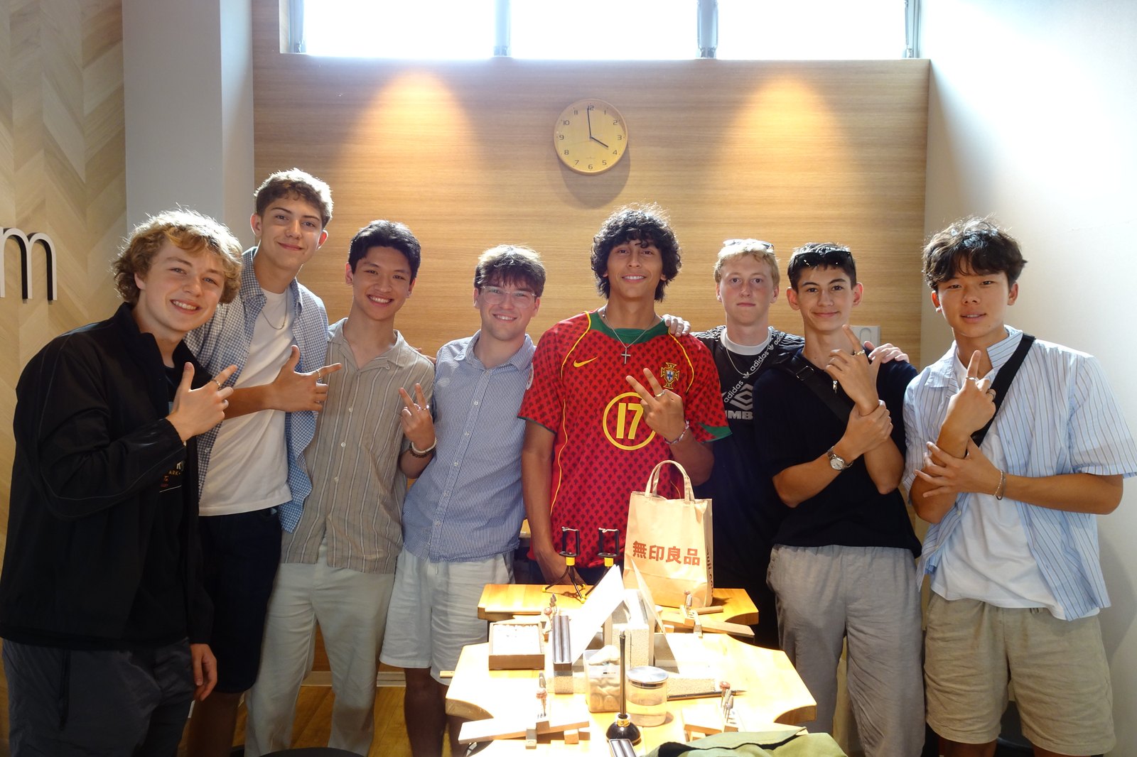 Micah and friends in Japan